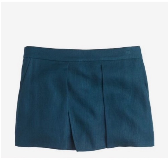 NWT J.Crew Sz 10 Linen Pleated Skort - Picture 3 of 5